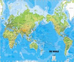 yapboz Dünya Haritası. Merkatör projeksiyonu